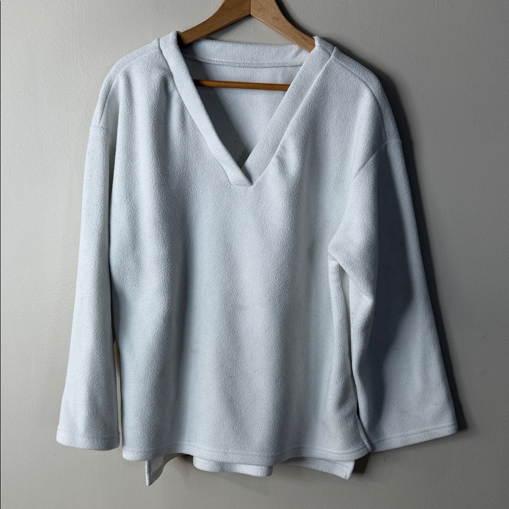 Classic White V-Neck Sweater for Women